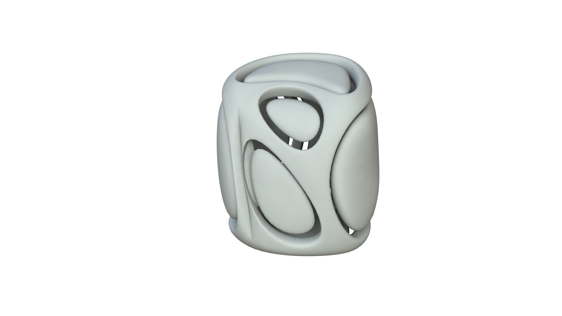 SciFi Cube Object No 68163 Low Poly Shape Low-poly 3D model_2