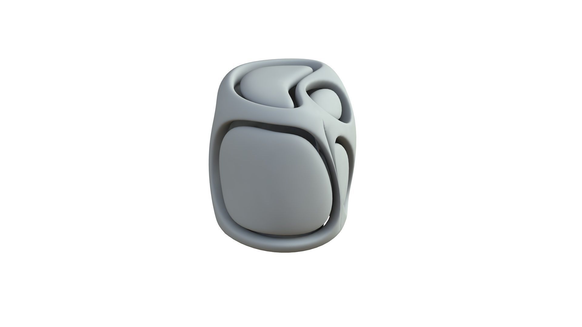 SciFi Cube Object No 68163 Low Poly Shape Low-poly 3D model_6