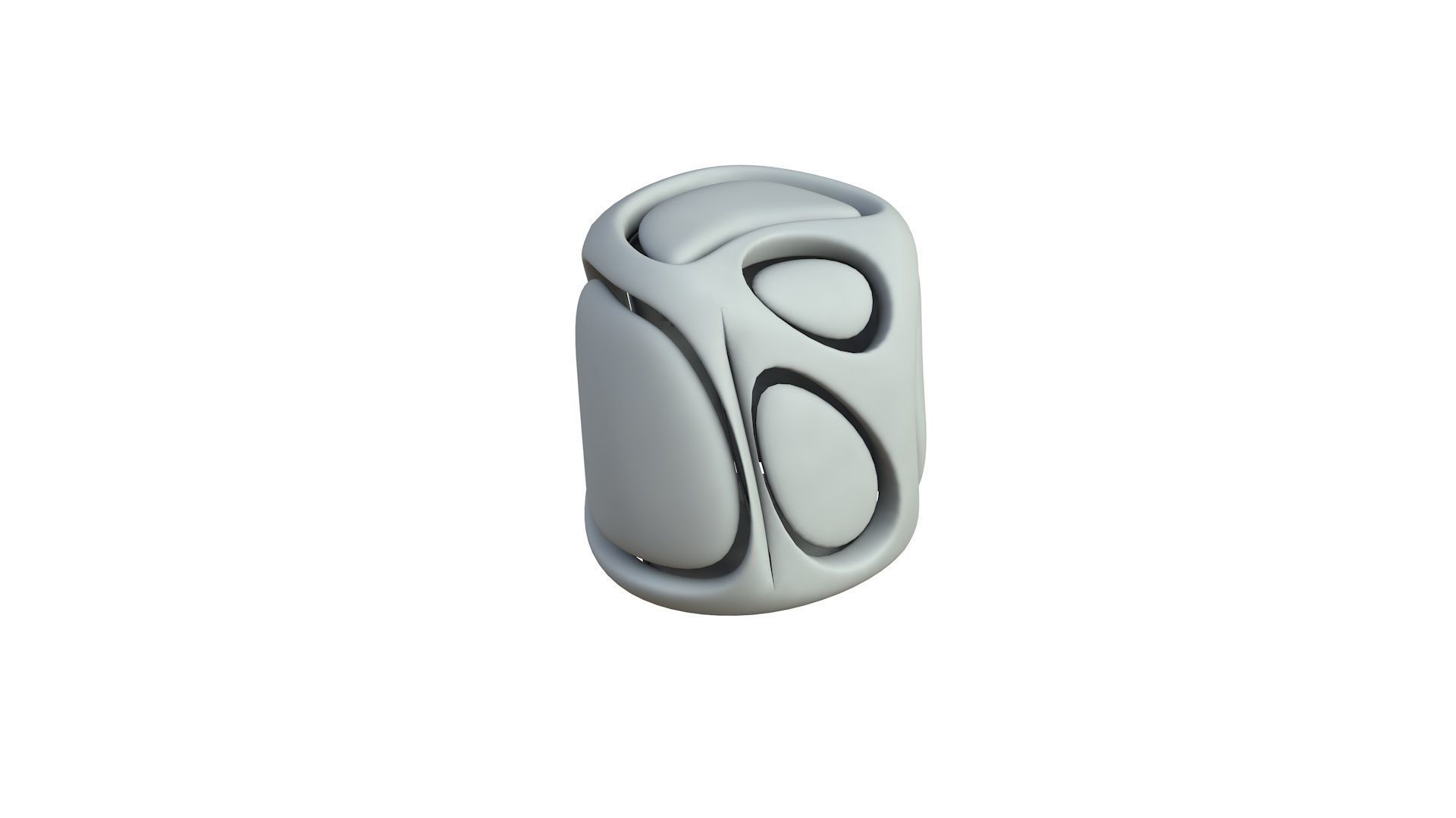 SciFi Cube Object No 68163 Low Poly Shape Low-poly 3D model_4