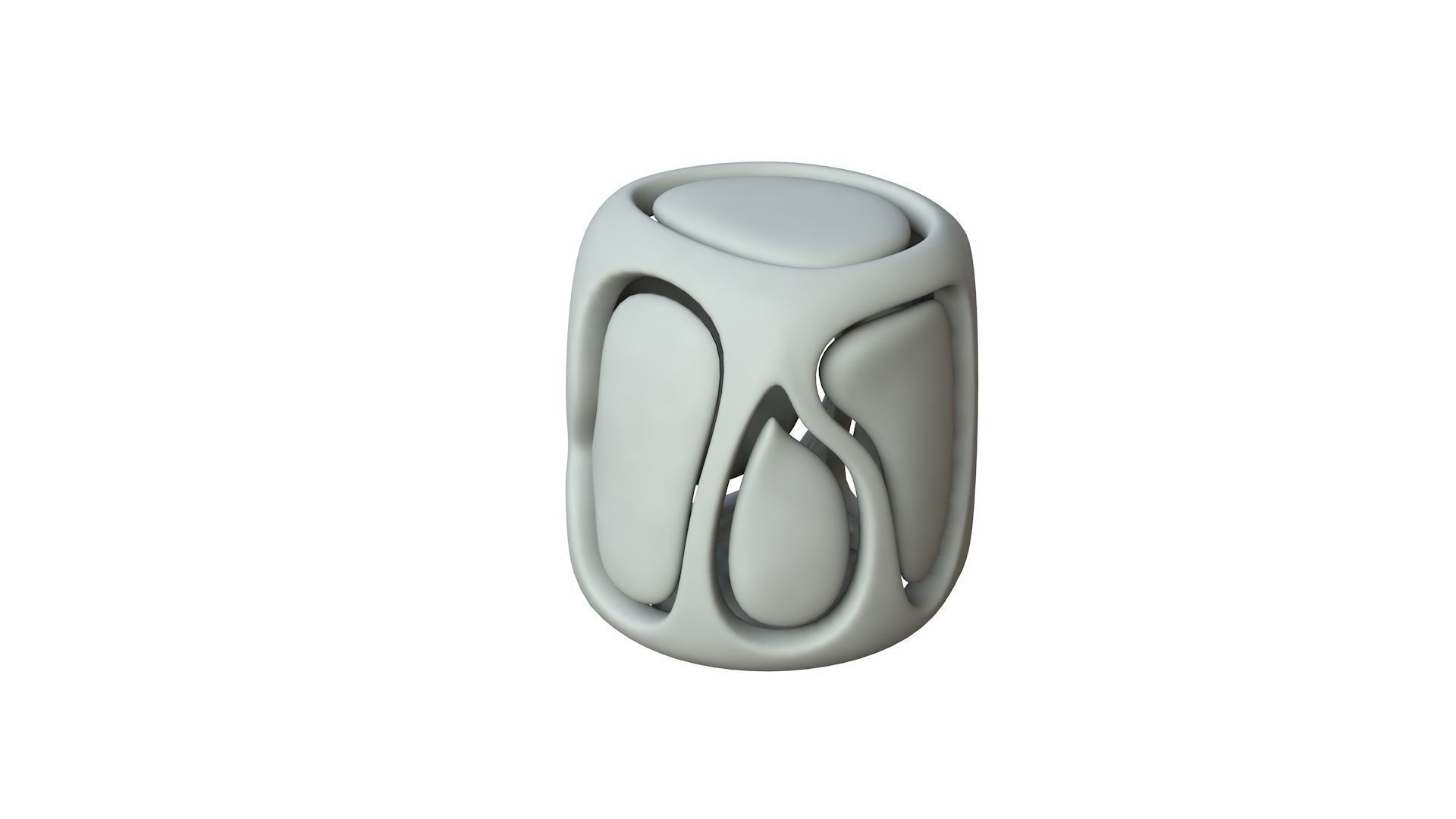 SciFi Cube Object No 68142 Low Poly Shape Low-poly 3D model_1