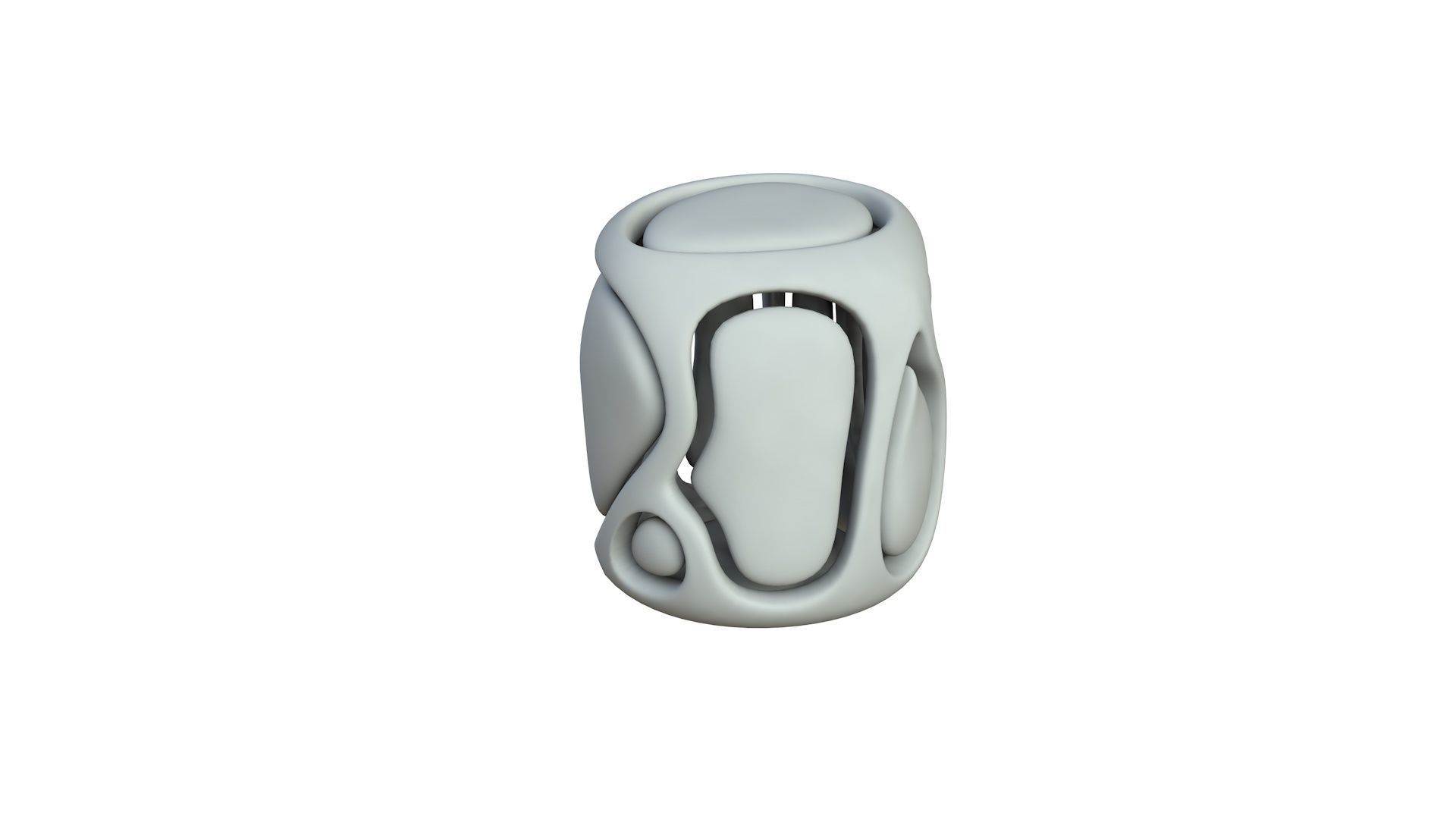 SciFi Cube Object No 68142 Low Poly Shape Low-poly 3D model_3