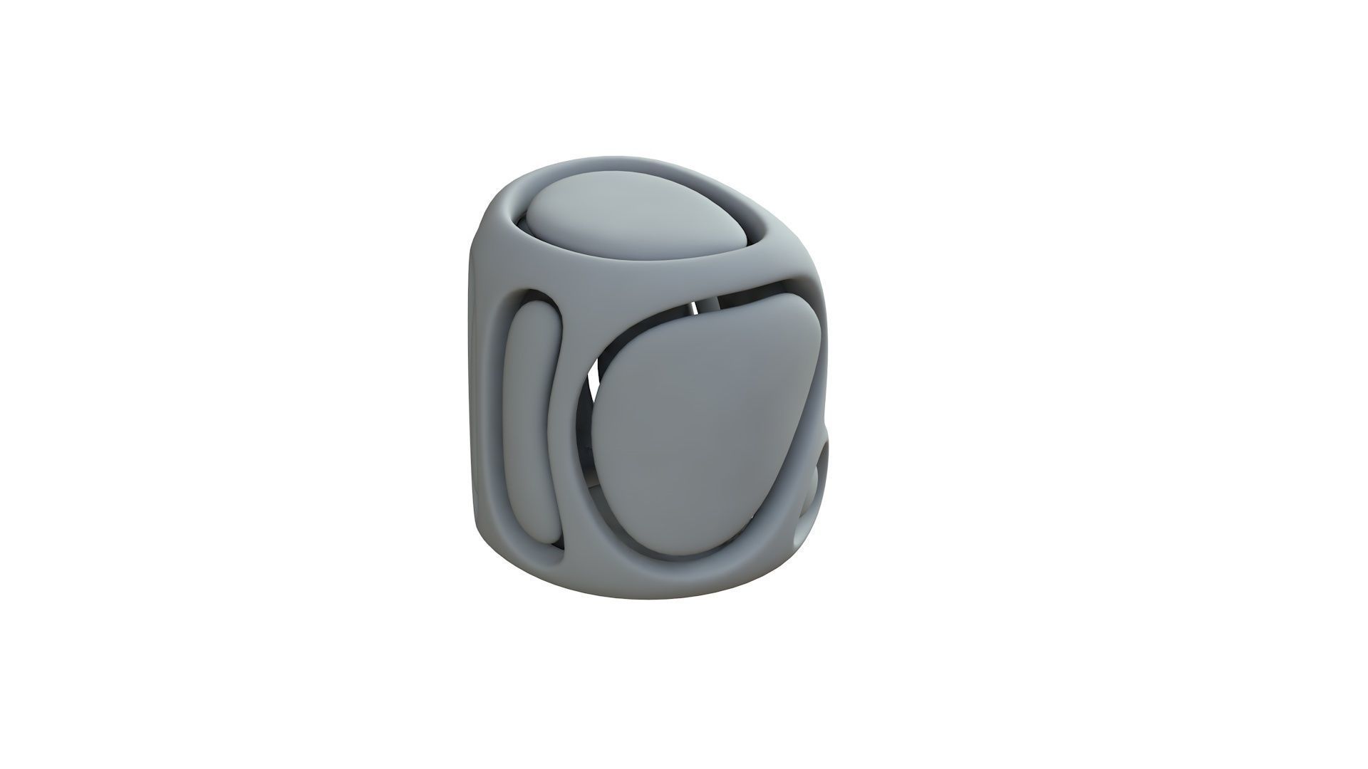 SciFi Cube Object No 68142 Low Poly Shape Low-poly 3D model_9