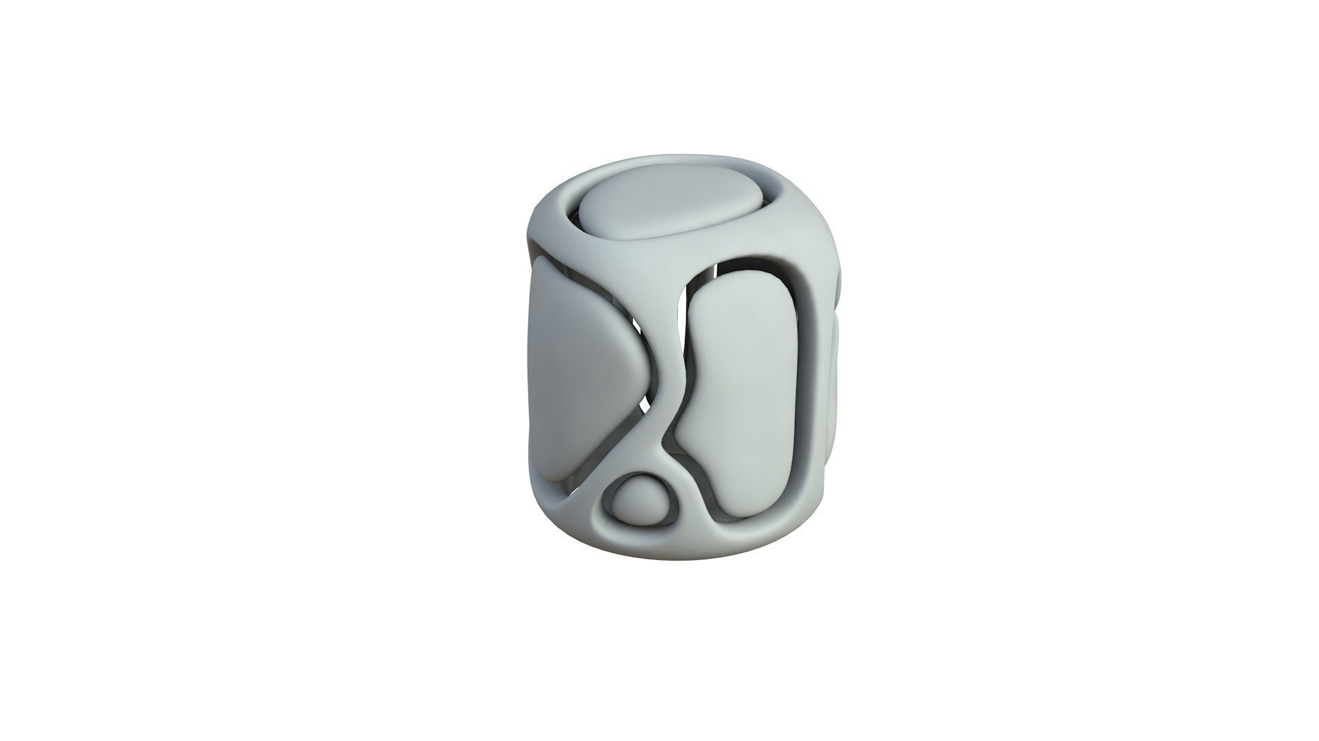 SciFi Cube Object No 68142 Low Poly Shape Low-poly 3D model_4