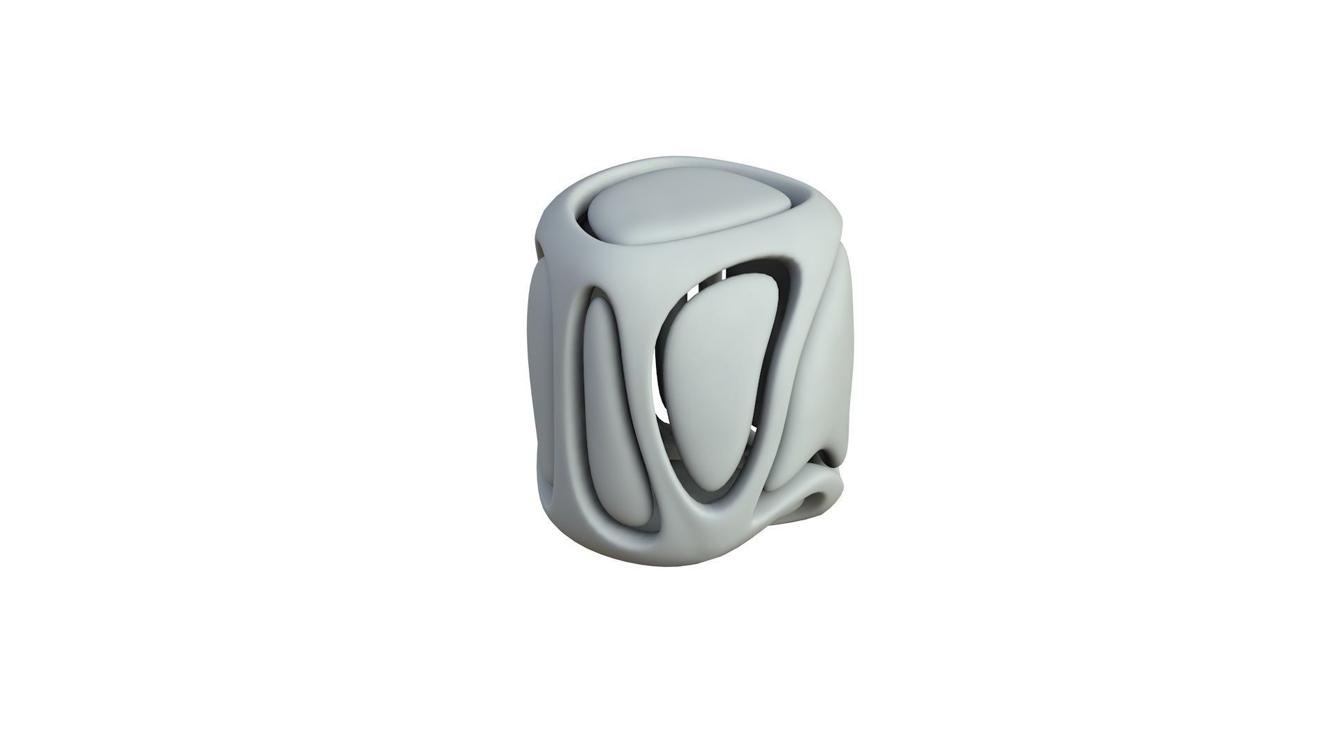 SciFi Cube Object No 68125 Low Poly Shape Low-poly 3D model_4