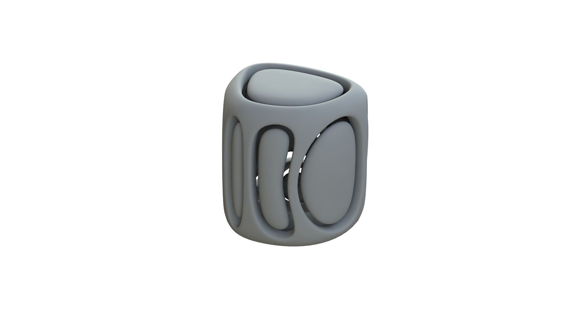 SciFi Cube Object No 68125 Low Poly Shape Low-poly 3D model_11