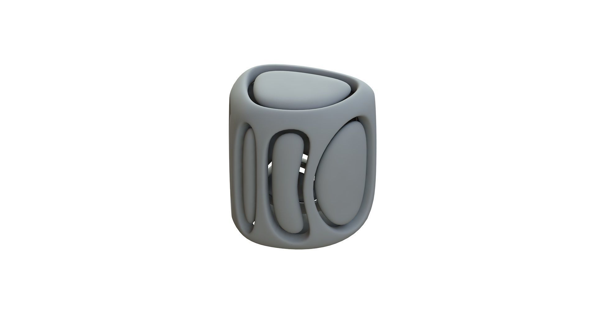 SciFi Cube Object No 68125 Low Poly Shape Low-poly 3D model_12