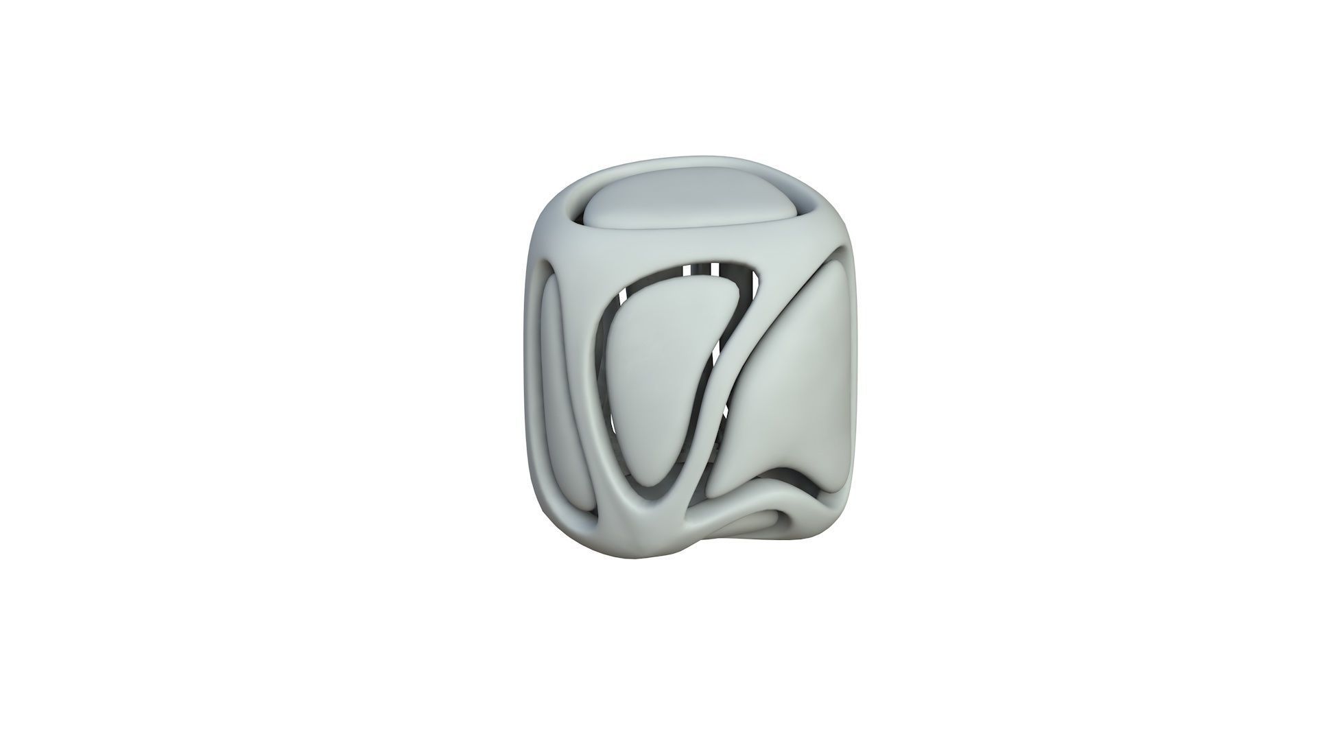 SciFi Cube Object No 68125 Low Poly Shape Low-poly 3D model_3