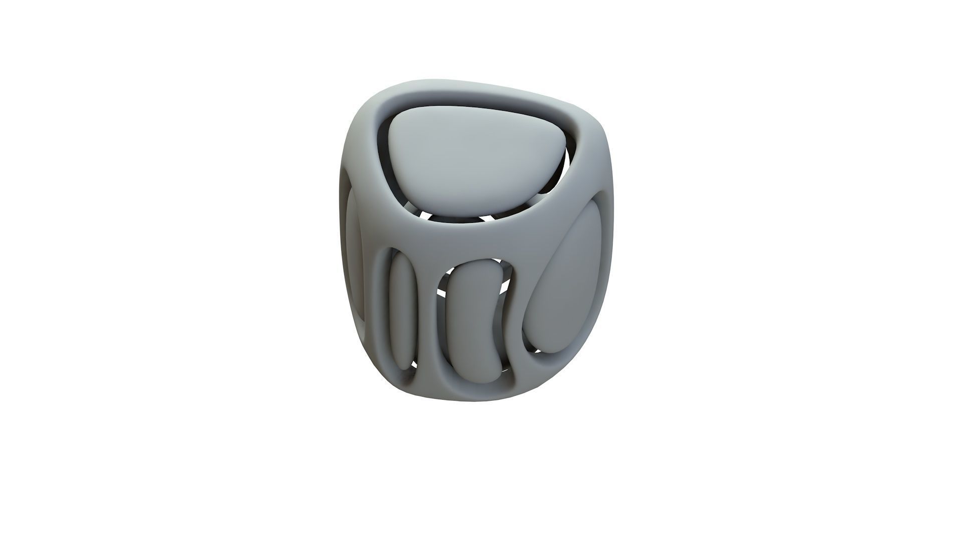 SciFi Cube Object No 68125 Low Poly Shape Low-poly 3D model_15