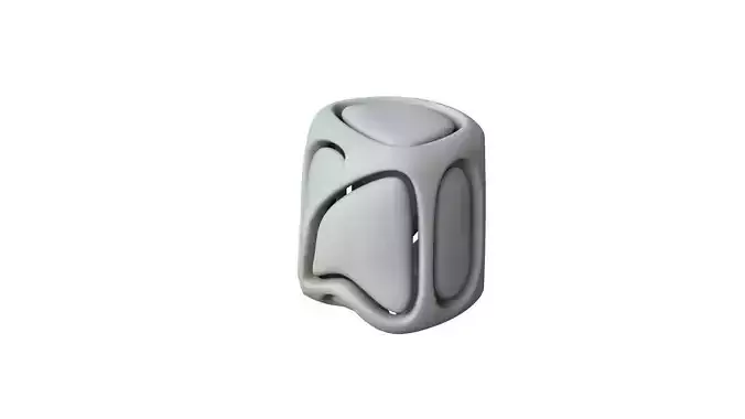 SciFi Cube Object No 68125 Low Poly Shape Low-poly 3D model