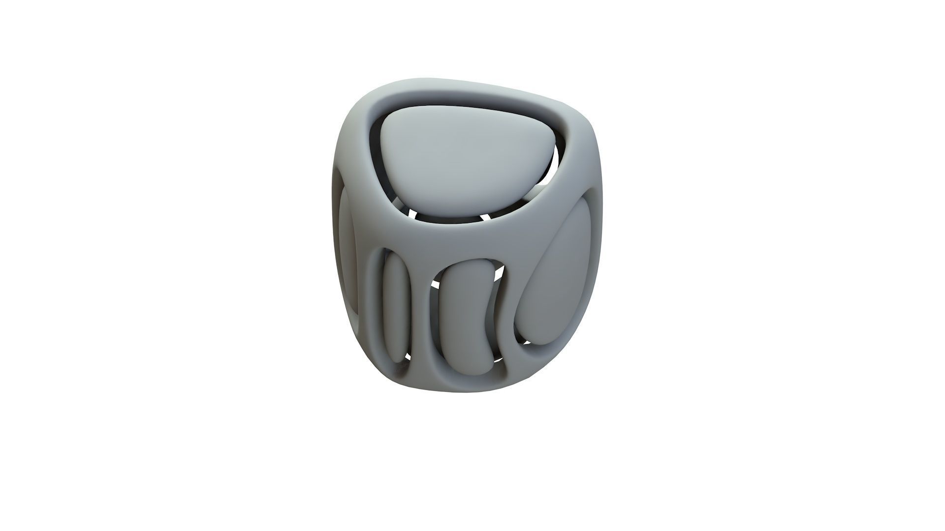 SciFi Cube Object No 68125 Low Poly Shape Low-poly 3D model_17