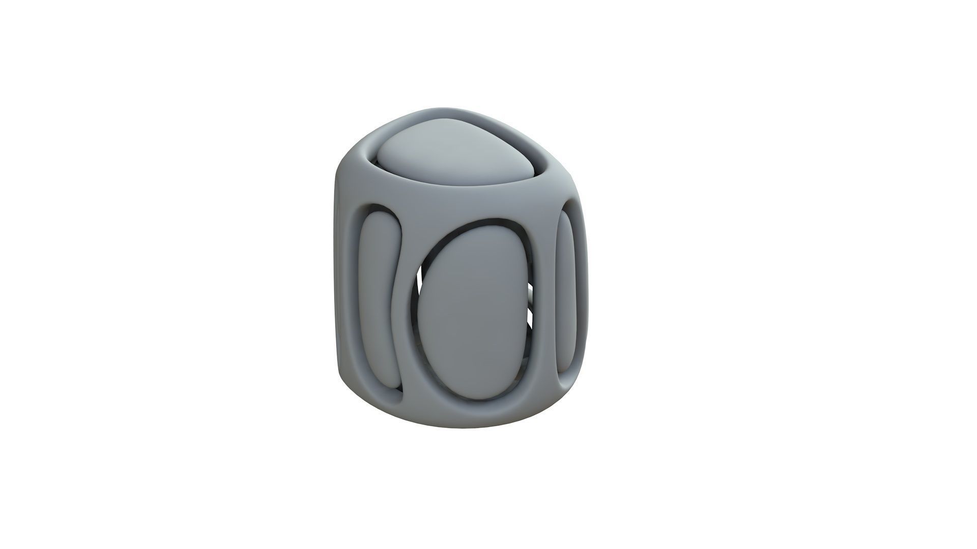 SciFi Cube Object No 68125 Low Poly Shape Low-poly 3D model_9