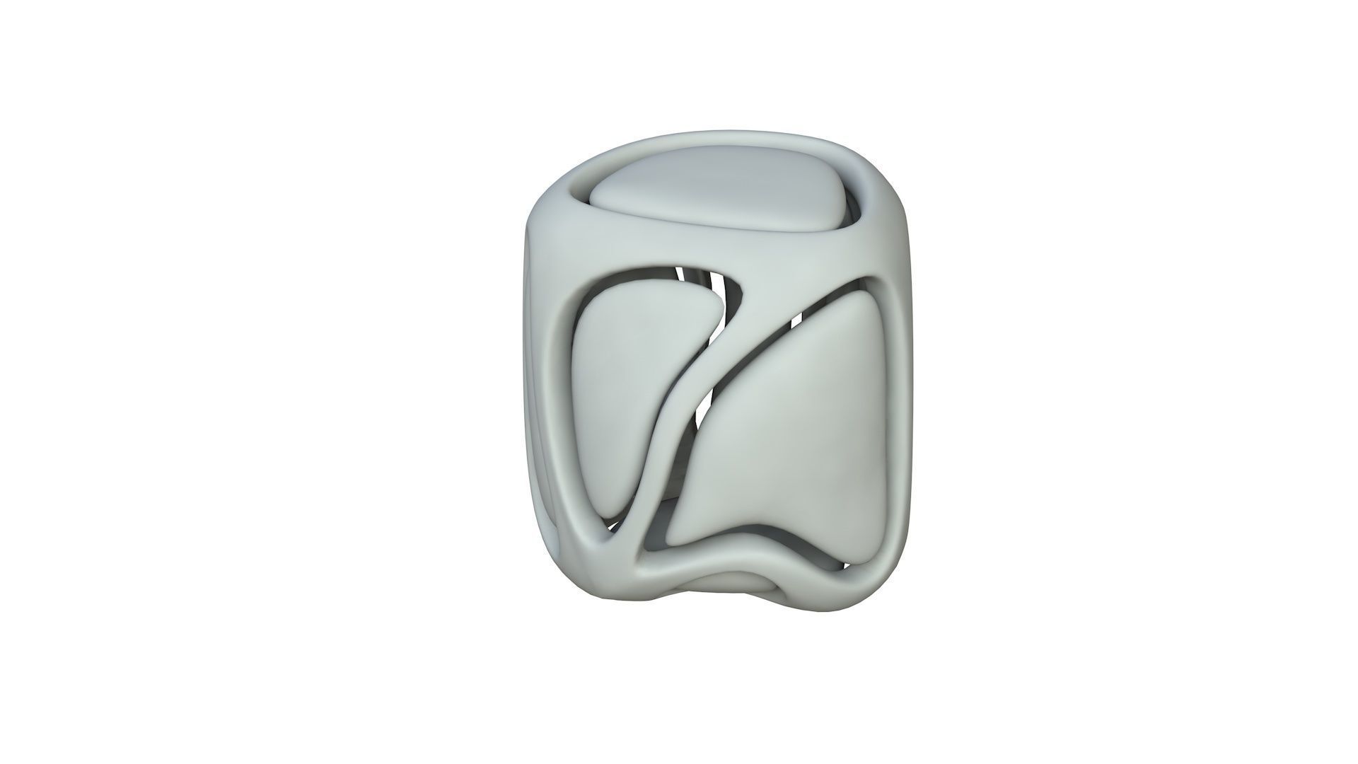 SciFi Cube Object No 68125 Low Poly Shape Low-poly 3D model_2