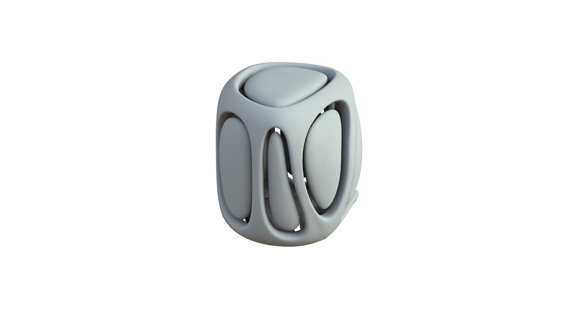 SciFi Cube Object No 68125 Low Poly Shape Low-poly 3D model_5