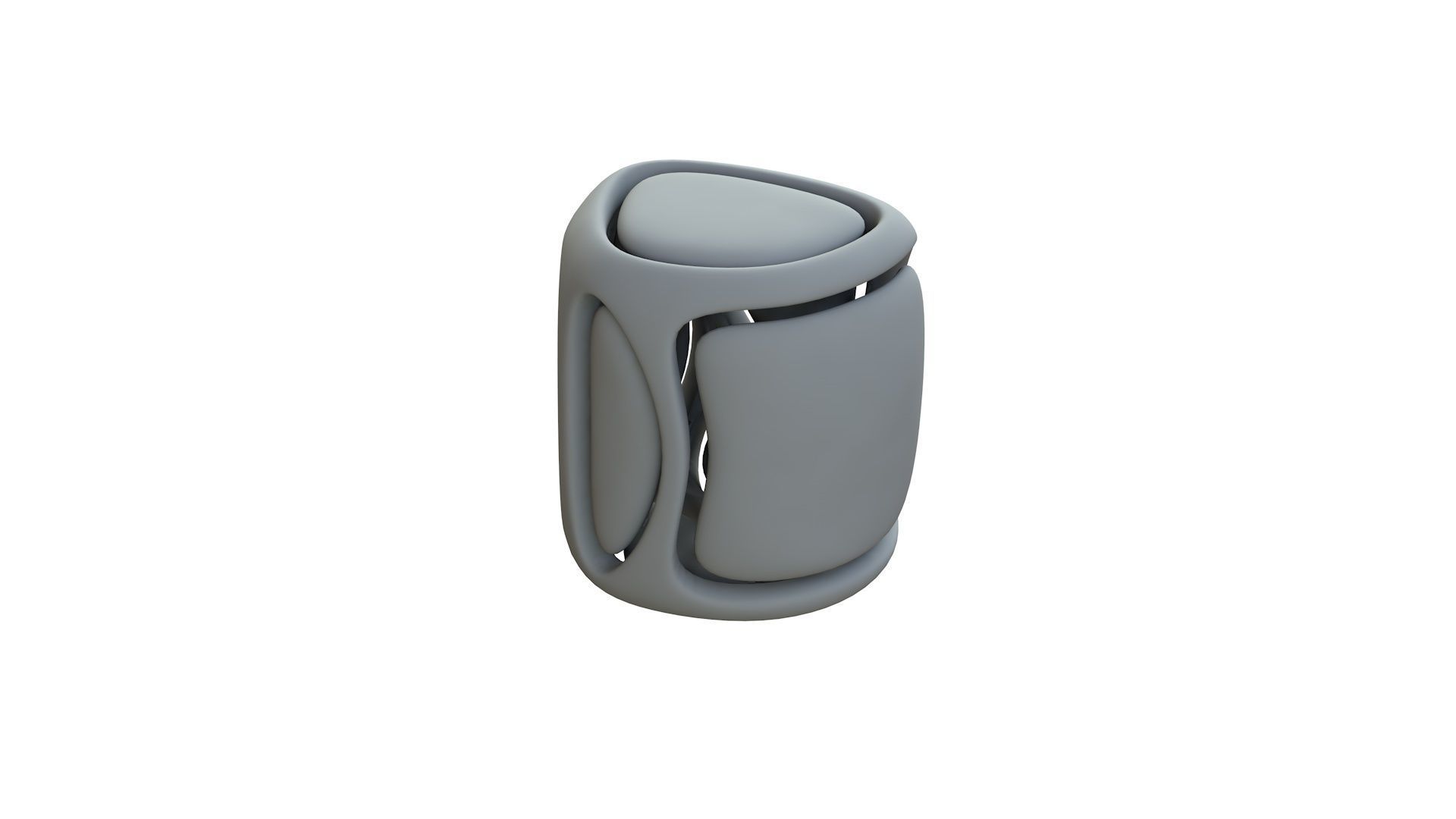 SciFi Cube Object No 67927 Low Poly Shape Low-poly 3D model_11