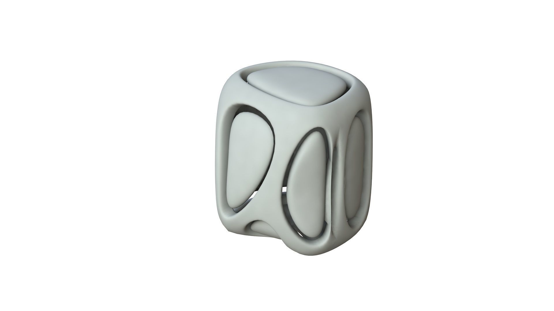 SciFi Cube Object No 67927 Low Poly Shape Low-poly 3D model_1