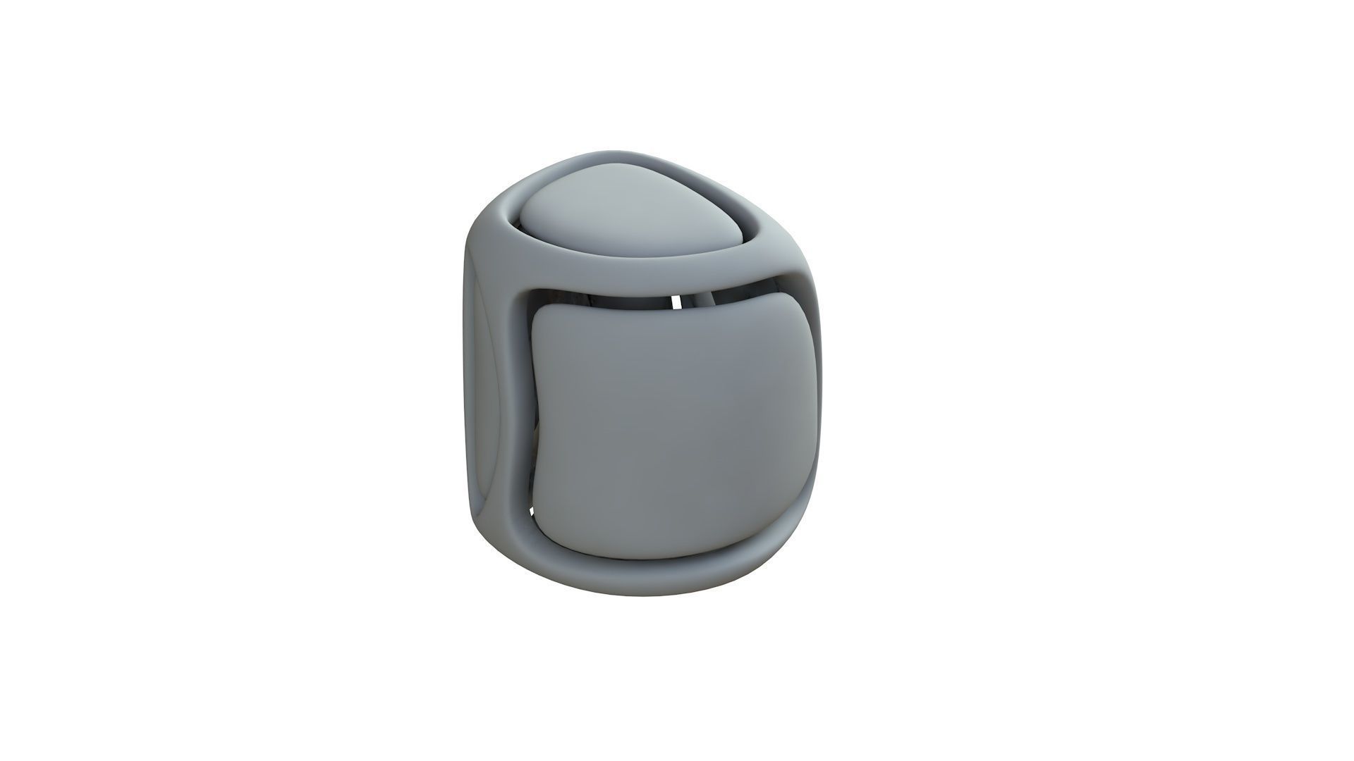 SciFi Cube Object No 67927 Low Poly Shape Low-poly 3D model_9