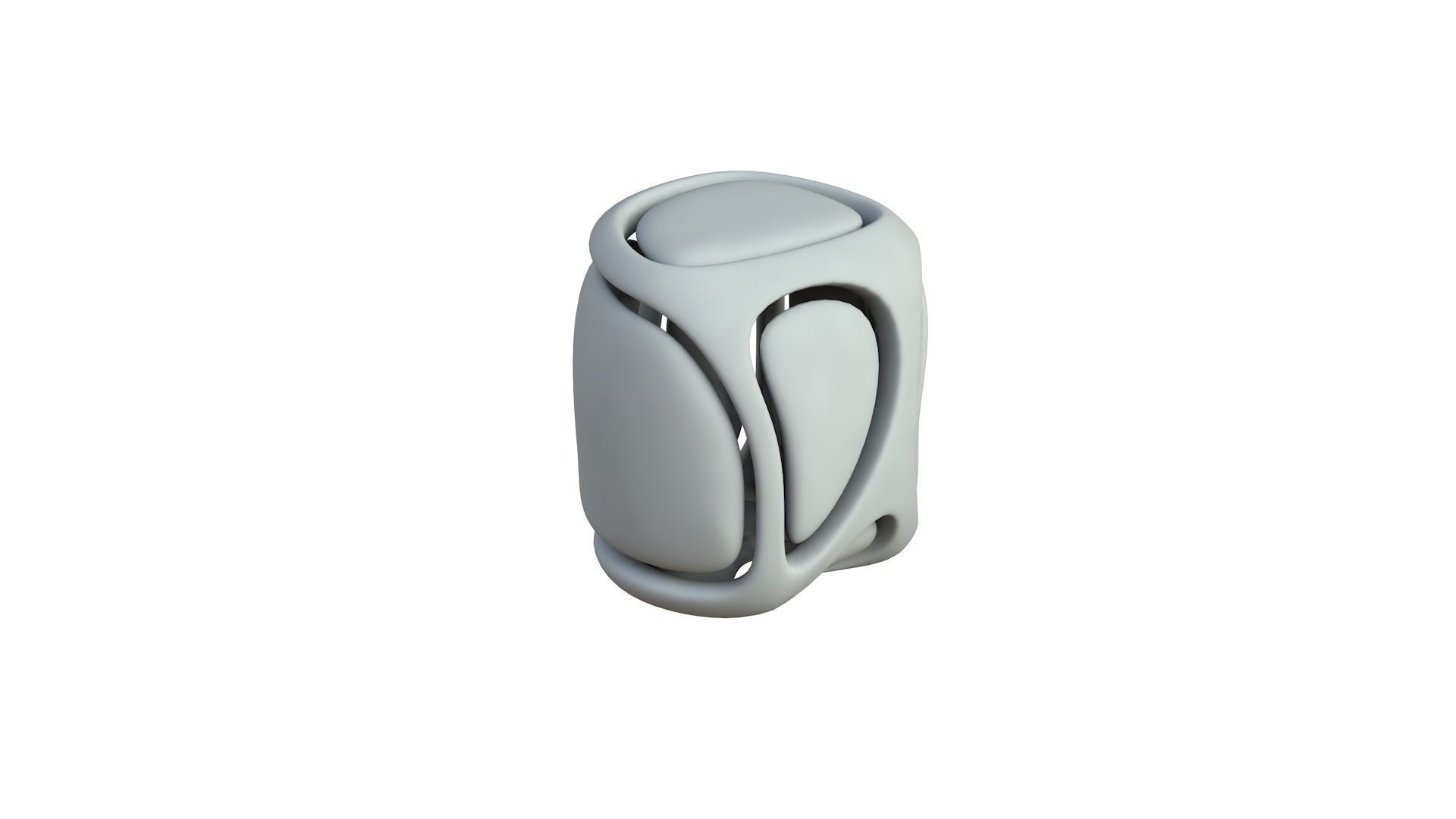 SciFi Cube Object No 67927 Low Poly Shape Low-poly 3D model_4