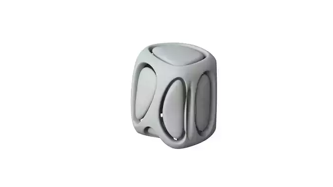 SciFi Cube Object No 67927 Low Poly Shape Low-poly 3D model