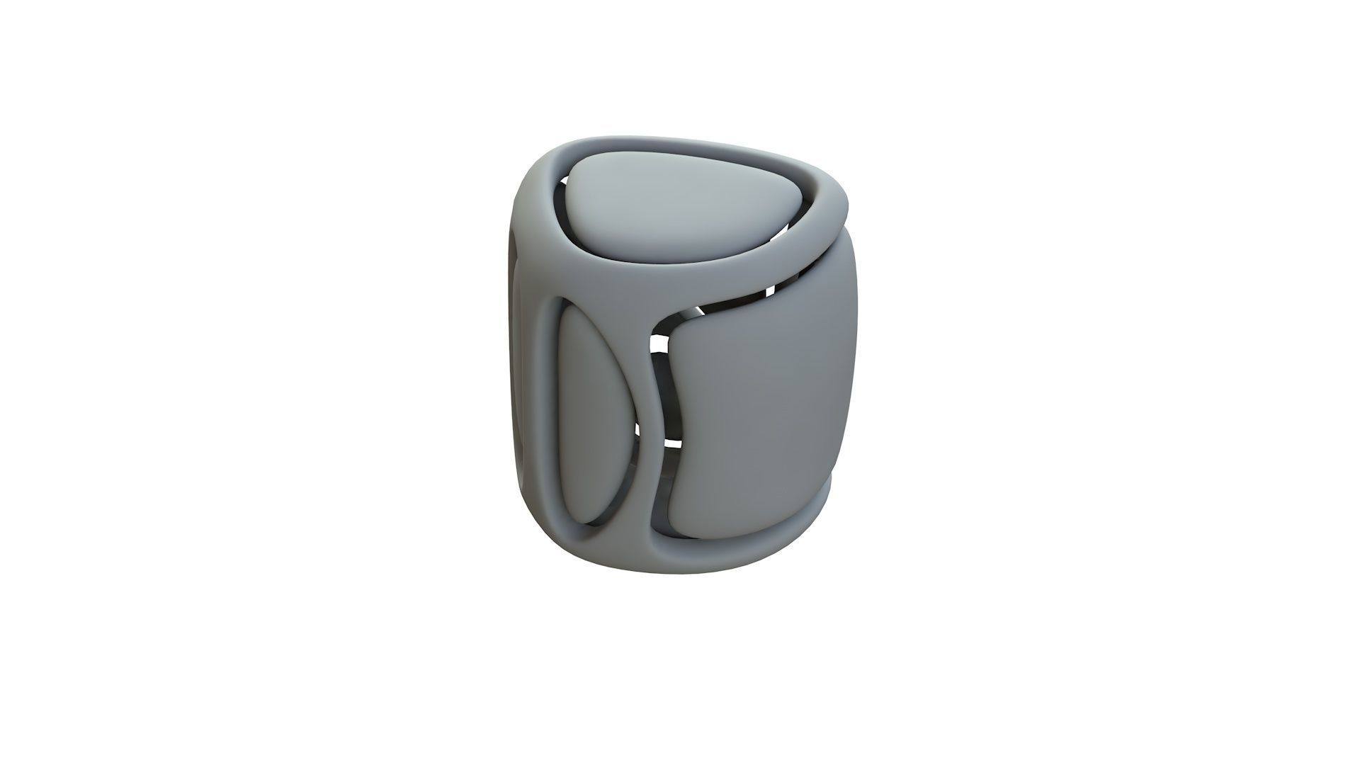 SciFi Cube Object No 67927 Low Poly Shape Low-poly 3D model_13