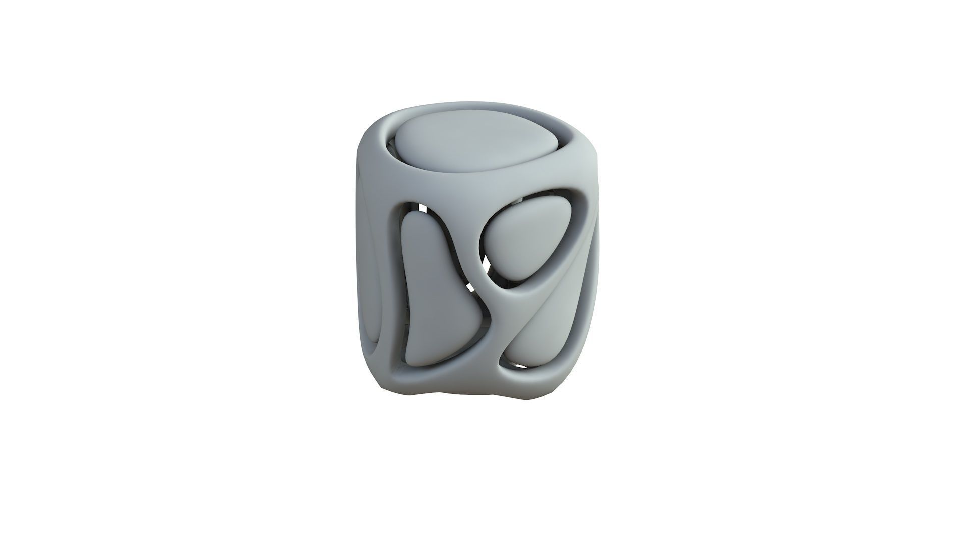 SciFi Cube Object No 67875 Low Poly Shape Low-poly 3D model_6