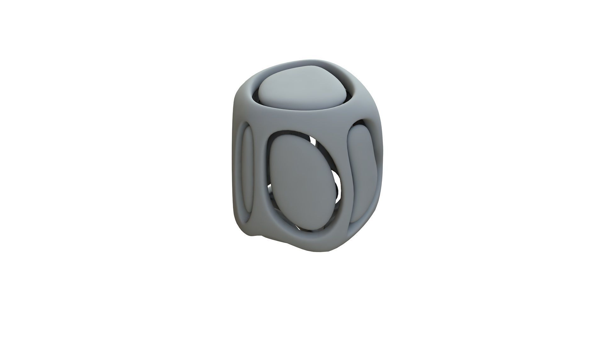 SciFi Cube Object No 67875 Low Poly Shape Low-poly 3D model_11