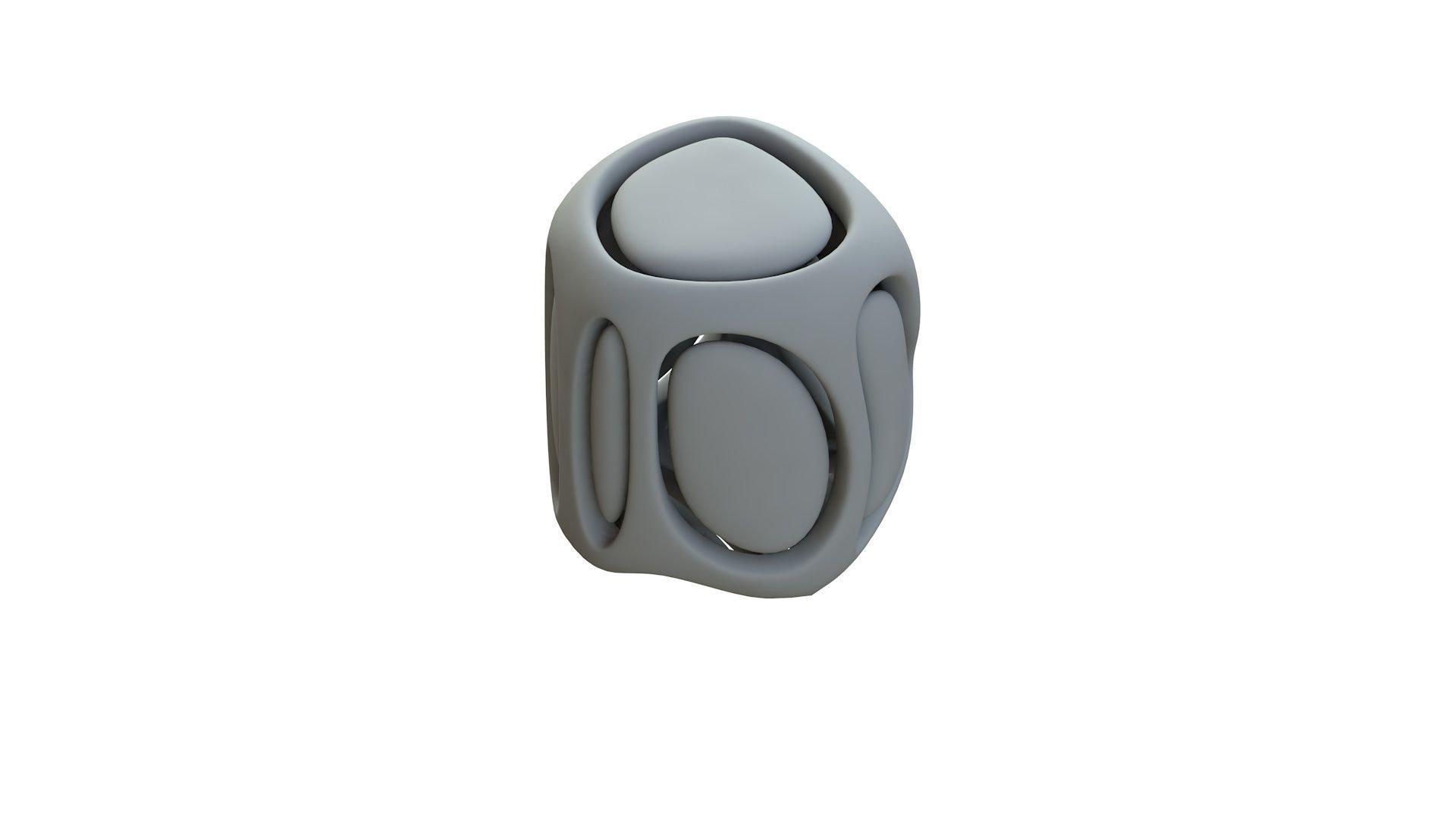 SciFi Cube Object No 67875 Low Poly Shape Low-poly 3D model_13