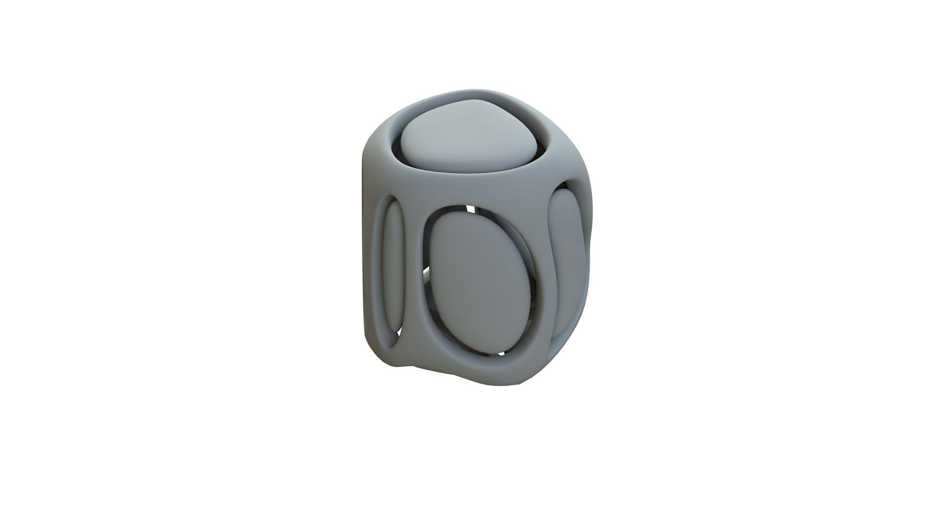 SciFi Cube Object No 67875 Low Poly Shape Low-poly 3D model_12