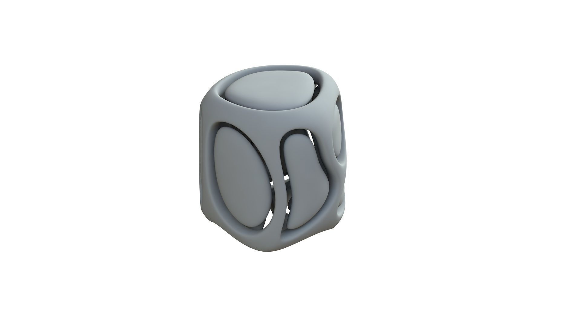 SciFi Cube Object No 67875 Low Poly Shape Low-poly 3D model_9