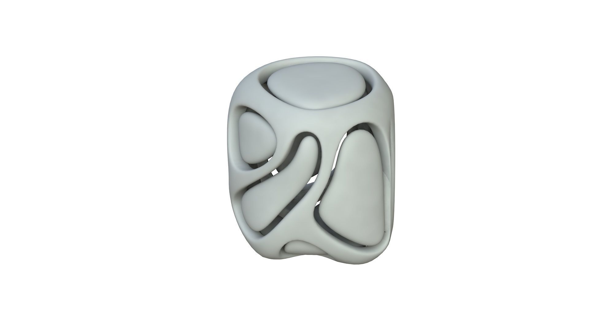 SciFi Cube Object No 67875 Low Poly Shape Low-poly 3D model_2