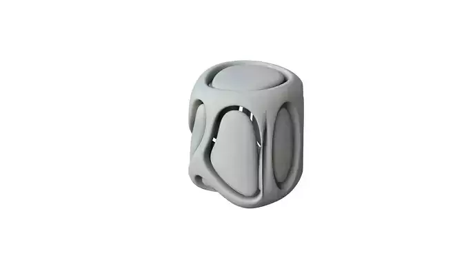 SciFi Cube Object No 67875 Low Poly Shape Low-poly 3D model