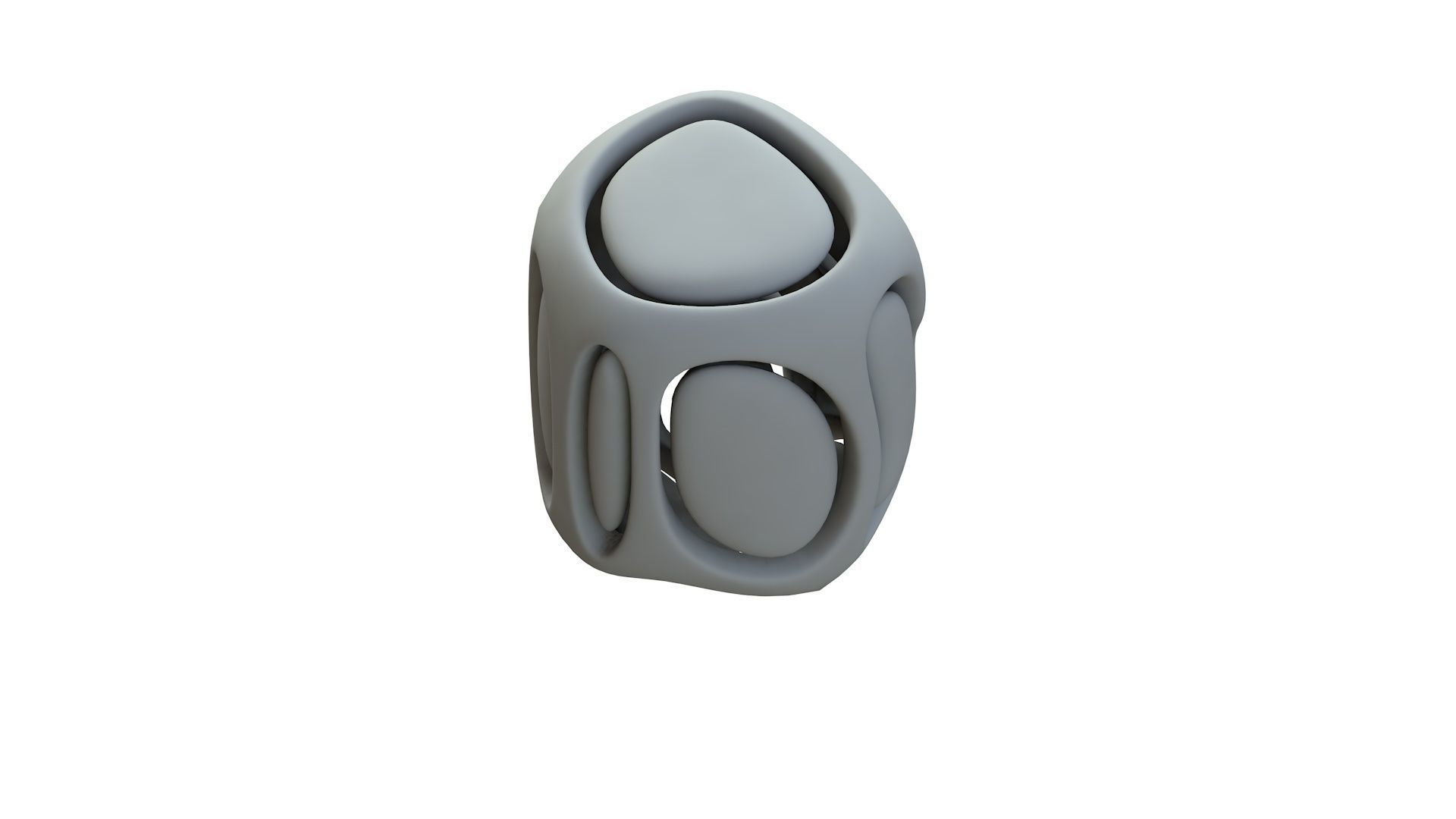 SciFi Cube Object No 67875 Low Poly Shape Low-poly 3D model_14