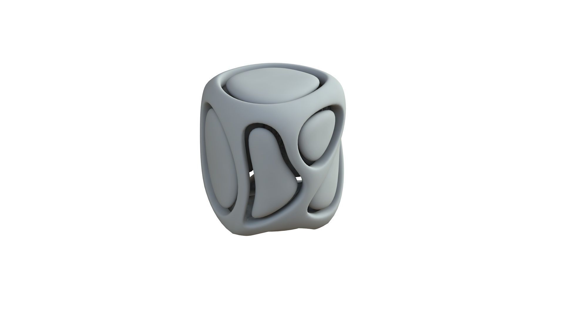 SciFi Cube Object No 67875 Low Poly Shape Low-poly 3D model_7