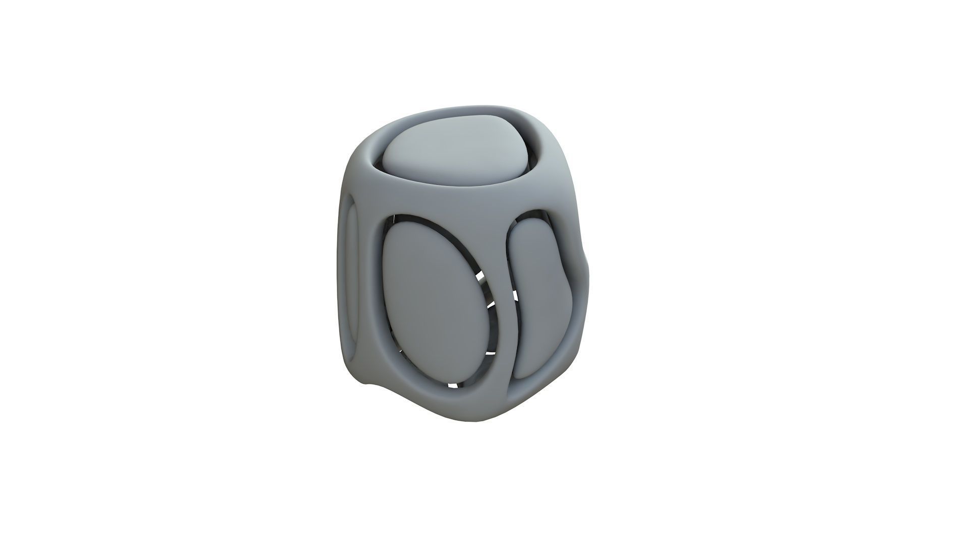 SciFi Cube Object No 67875 Low Poly Shape Low-poly 3D model_10