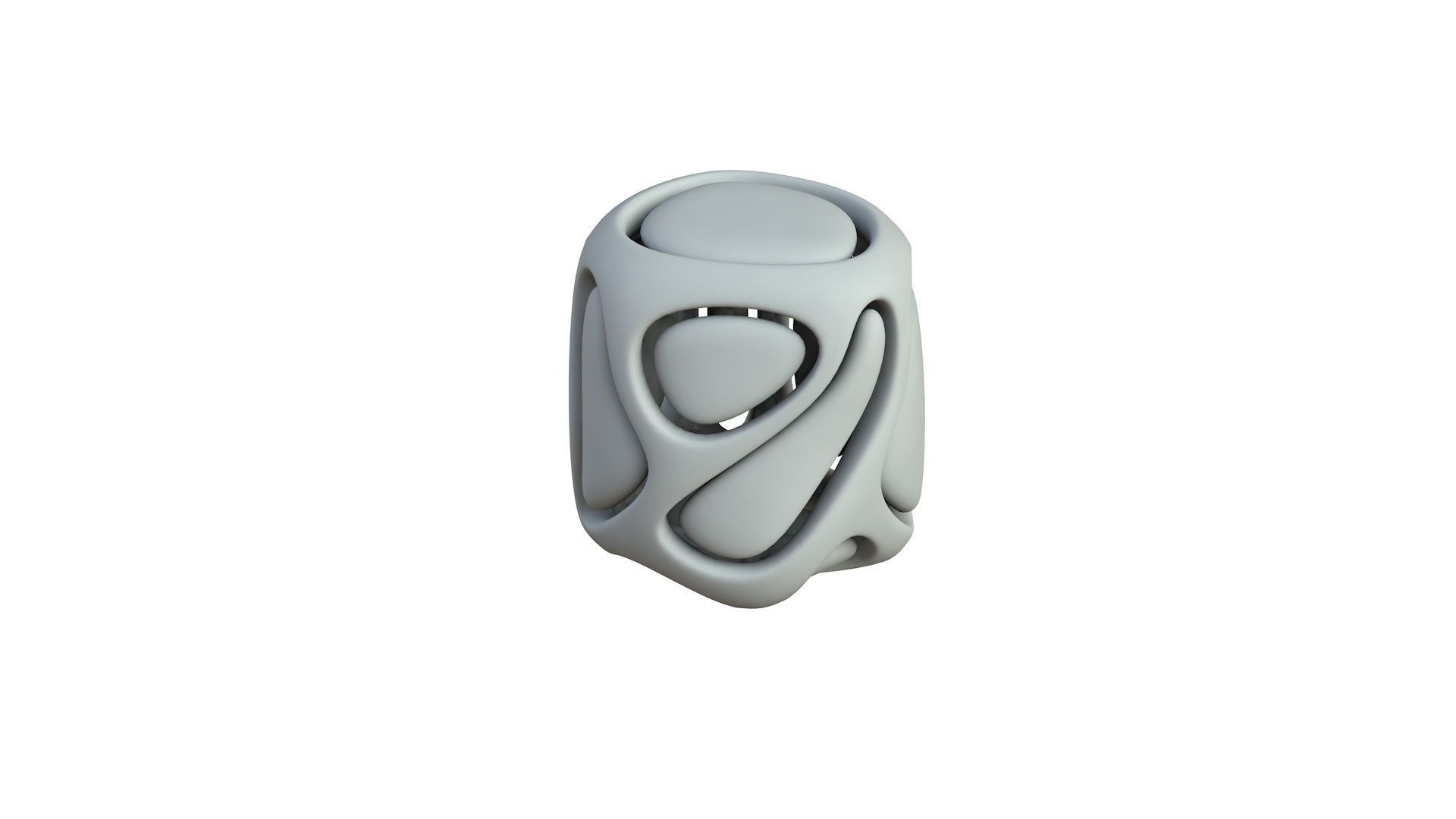 SciFi Cube Object No 67875 Low Poly Shape Low-poly 3D model_4