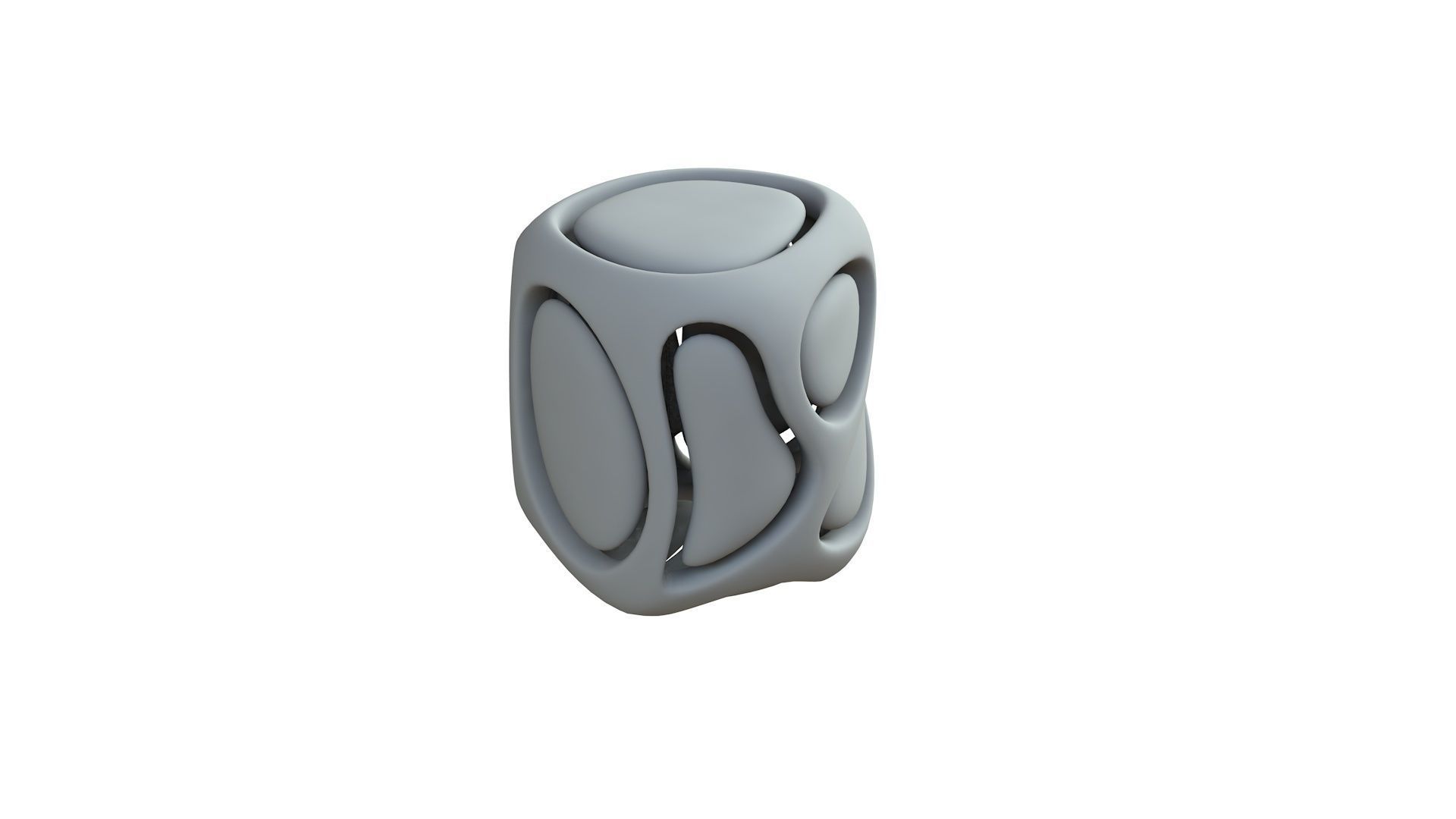 SciFi Cube Object No 67875 Low Poly Shape Low-poly 3D model_8