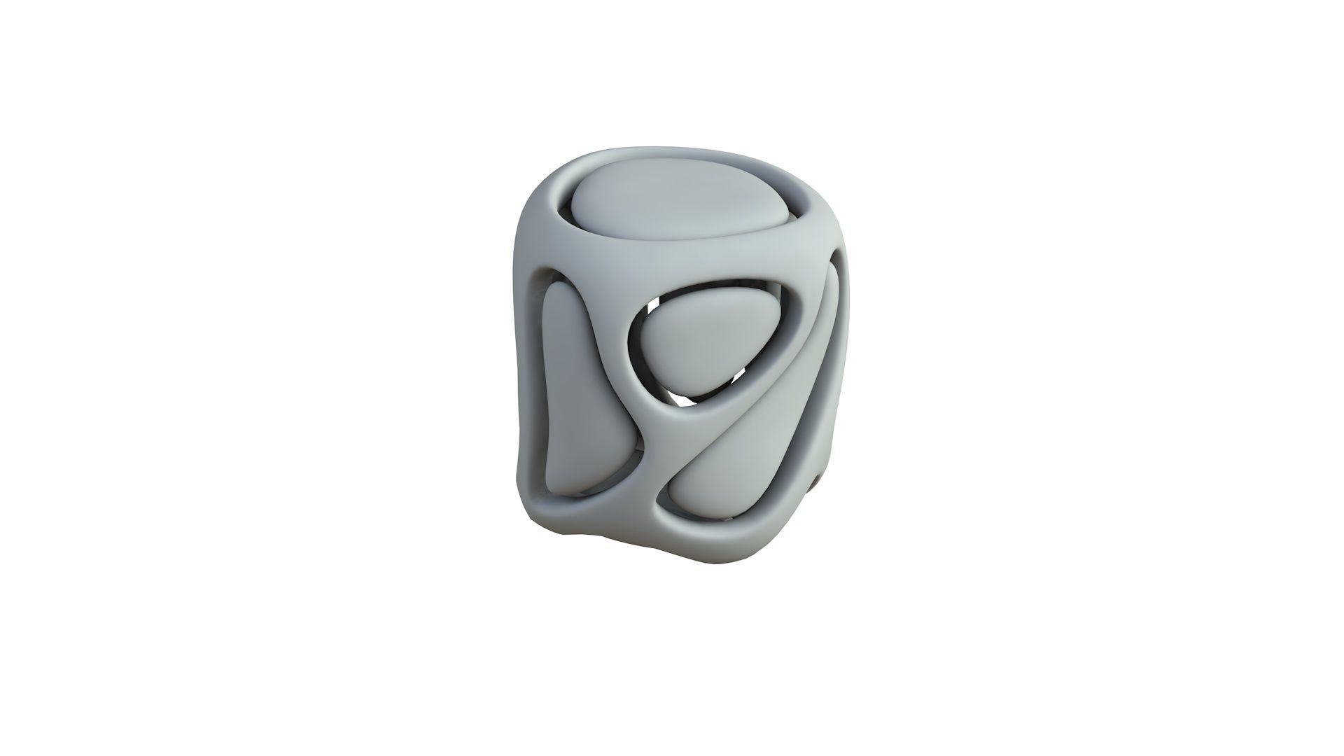 SciFi Cube Object No 67875 Low Poly Shape Low-poly 3D model_5