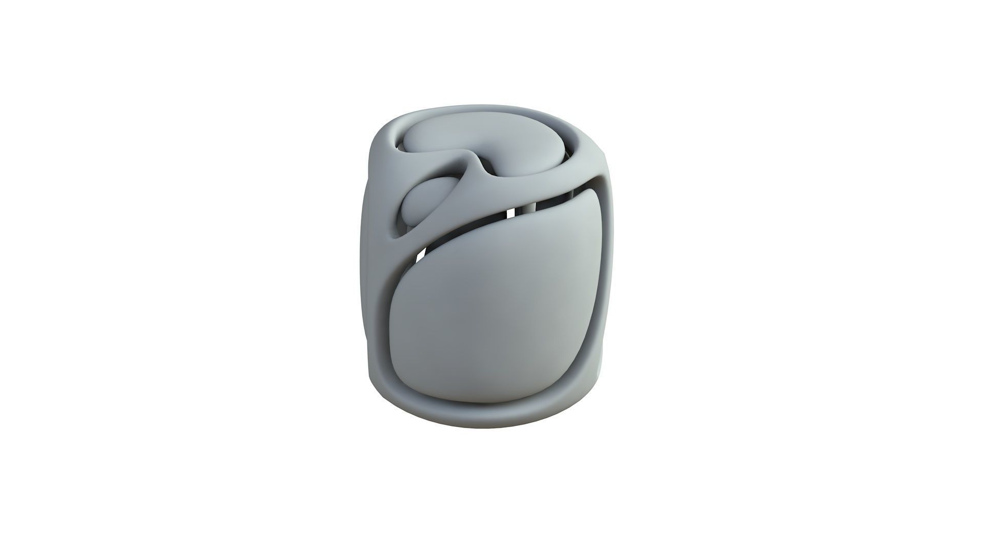 SciFi Cube Object No 67853 Low Poly Shape Low-poly 3D model_6