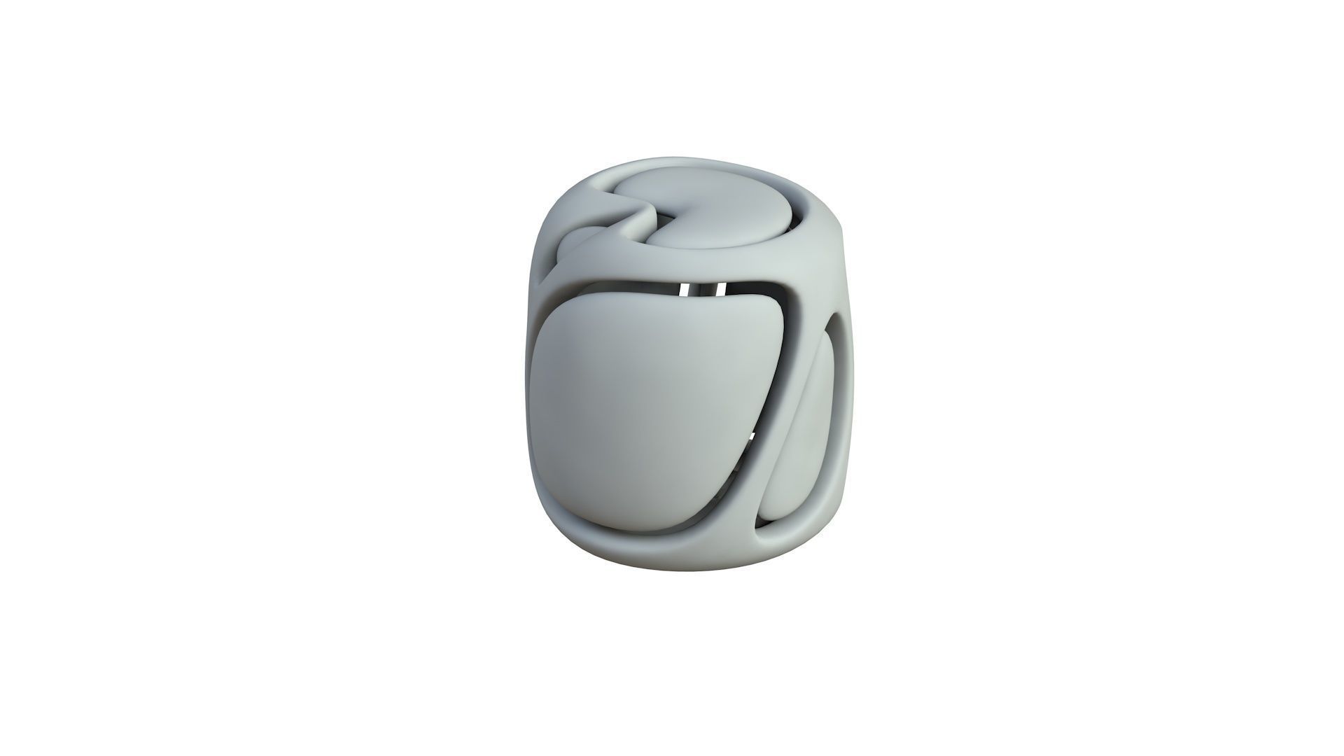 SciFi Cube Object No 67853 Low Poly Shape Low-poly 3D model_4