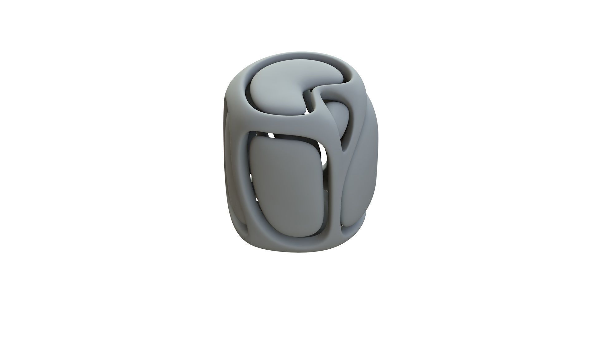 SciFi Cube Object No 67853 Low Poly Shape Low-poly 3D model_13