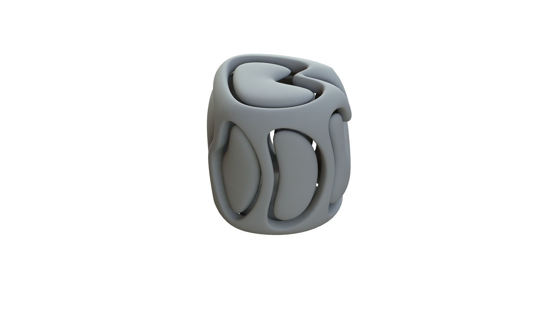 SciFi Cube Object No 67723 Low Poly Shape Low-poly 3D model_13