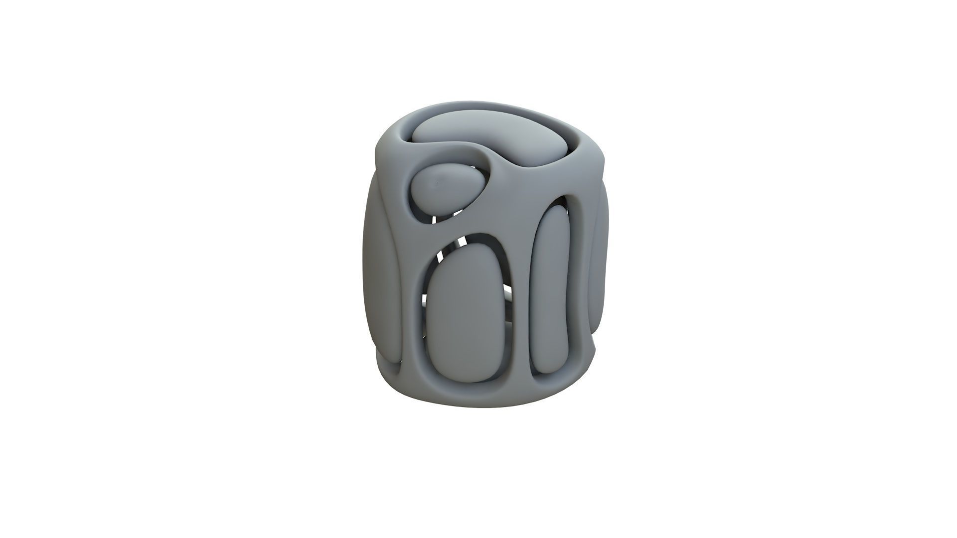 SciFi Cube Object No 67581 Low Poly Shape Low-poly 3D model_11