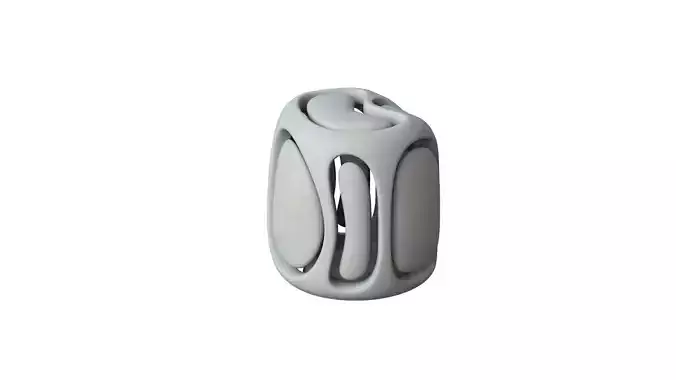 SciFi Cube Object No 67581 Low Poly Shape Low-poly 3D model