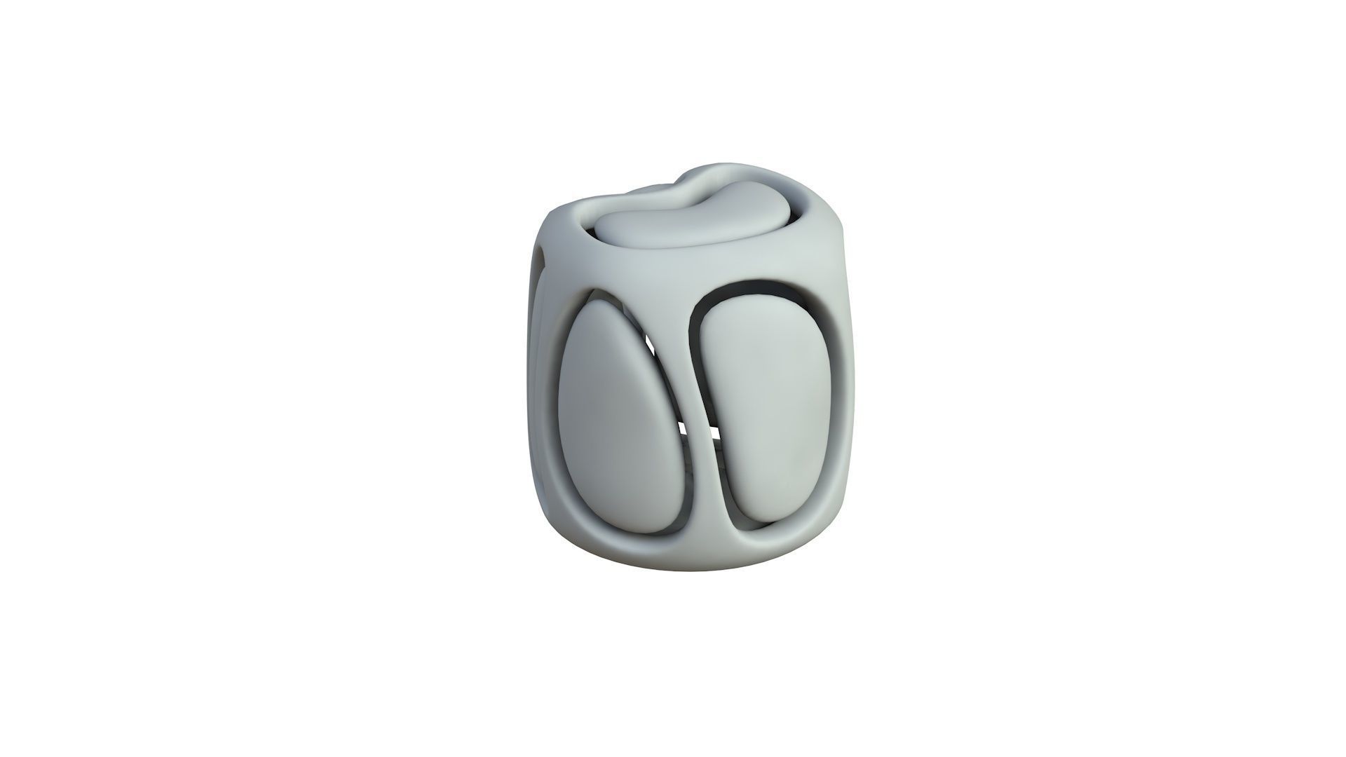 SciFi Cube Object No 67581 Low Poly Shape Low-poly 3D model_4