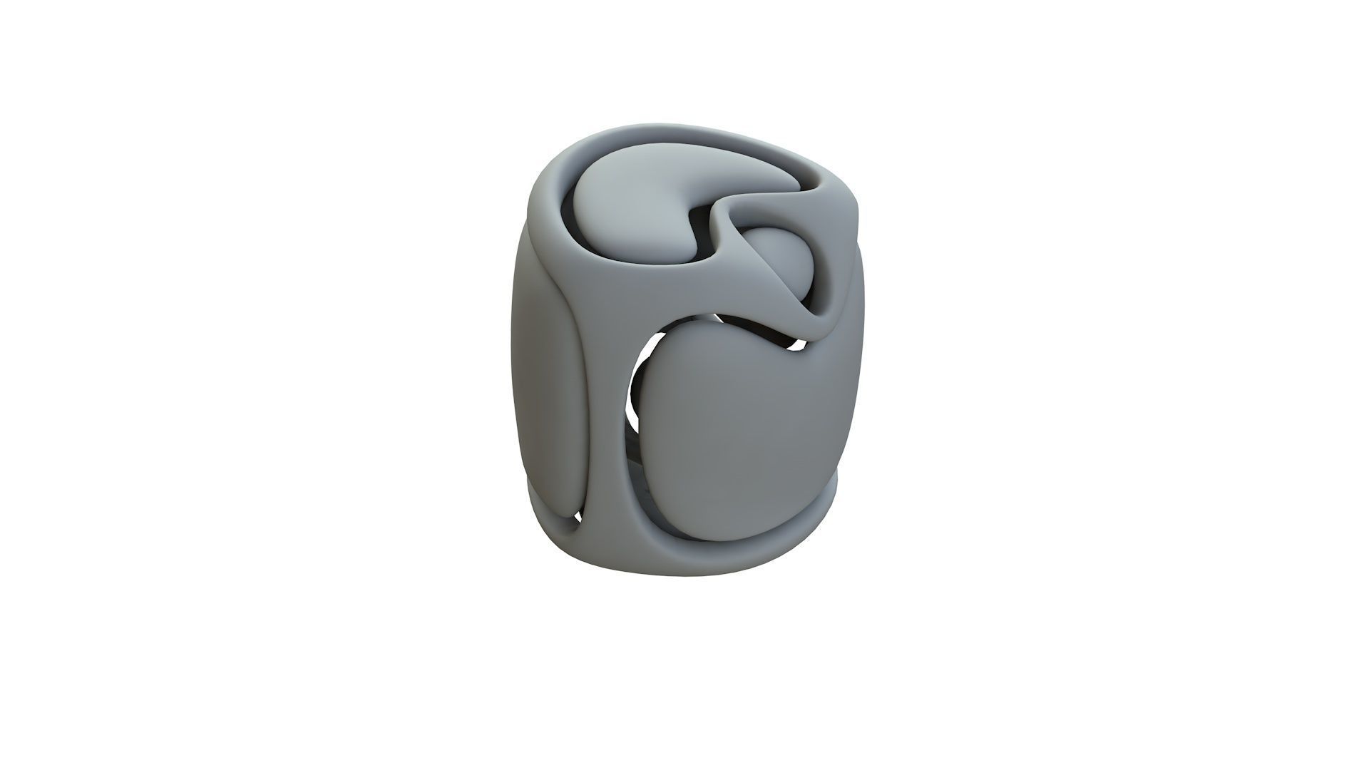 SciFi Cube Object No 67573 Low Poly Shape Low-poly 3D model_13