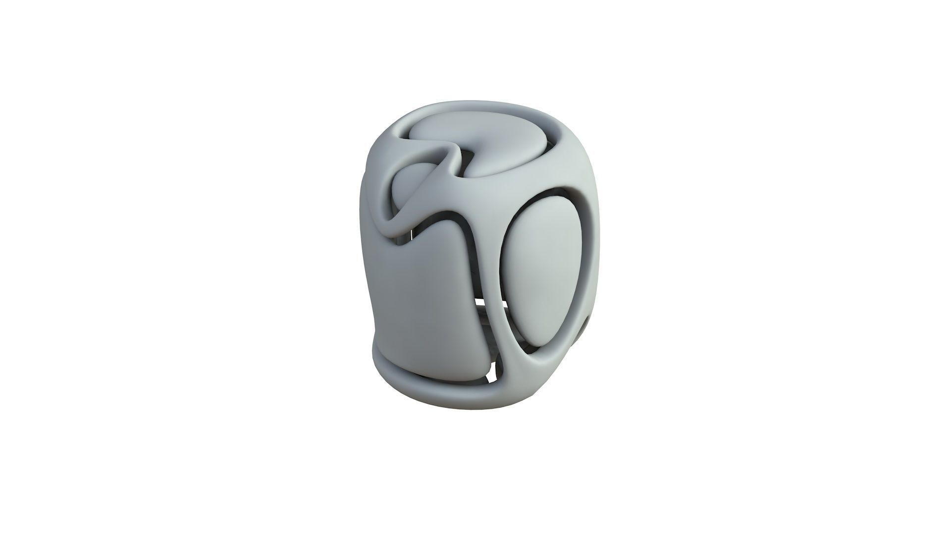 SciFi Cube Object No 67573 Low Poly Shape Low-poly 3D model_5