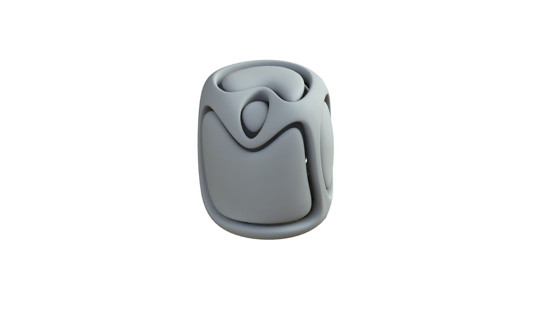 SciFi Cube Object No 67573 Low Poly Shape Low-poly 3D model_7