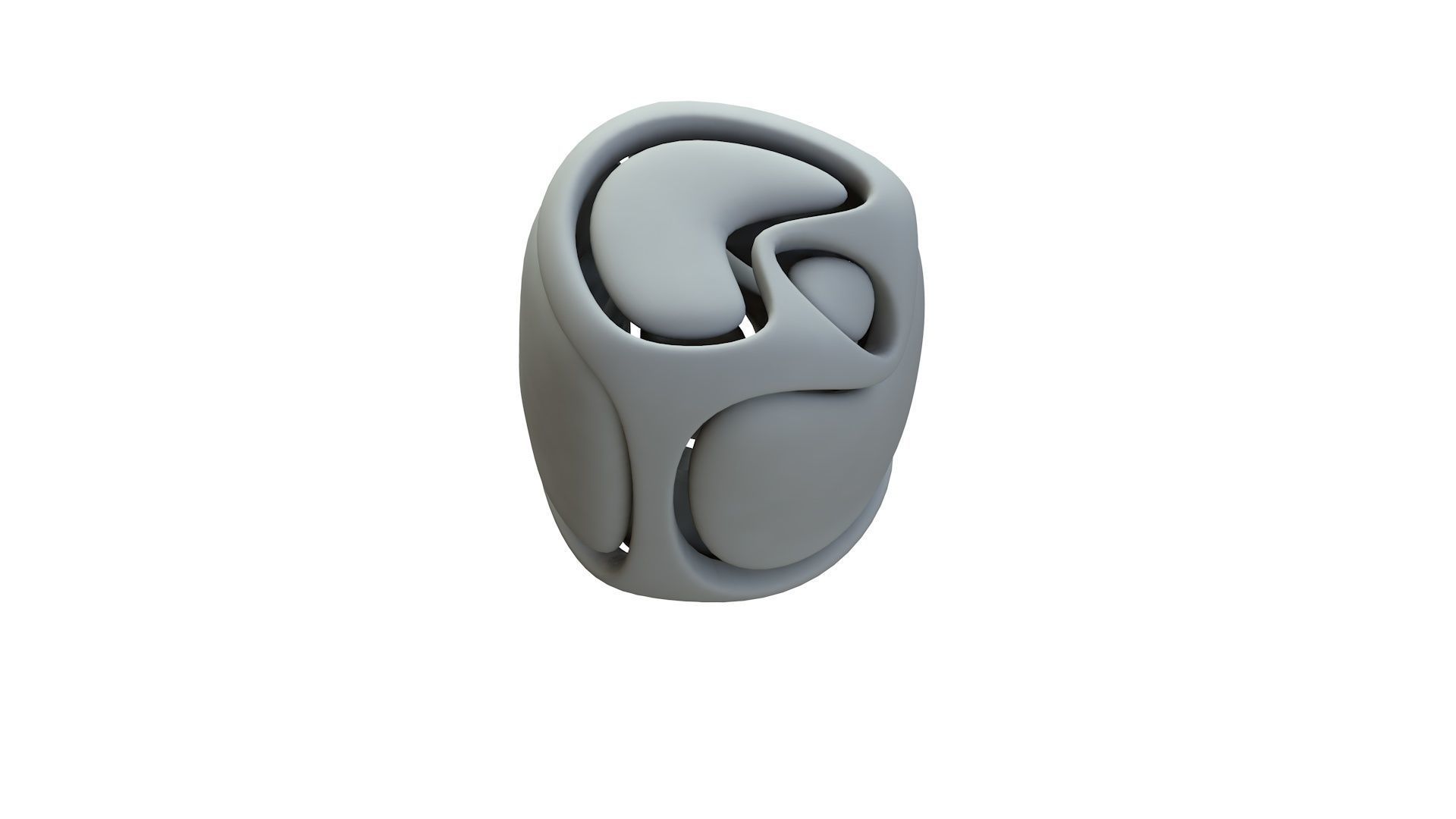 SciFi Cube Object No 67573 Low Poly Shape Low-poly 3D model_17