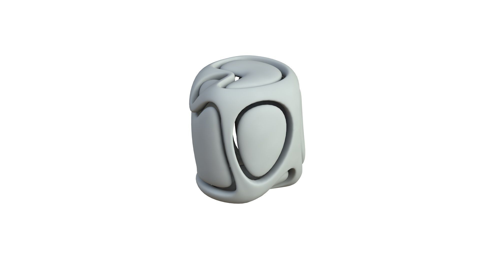 SciFi Cube Object No 67573 Low Poly Shape Low-poly 3D model_4