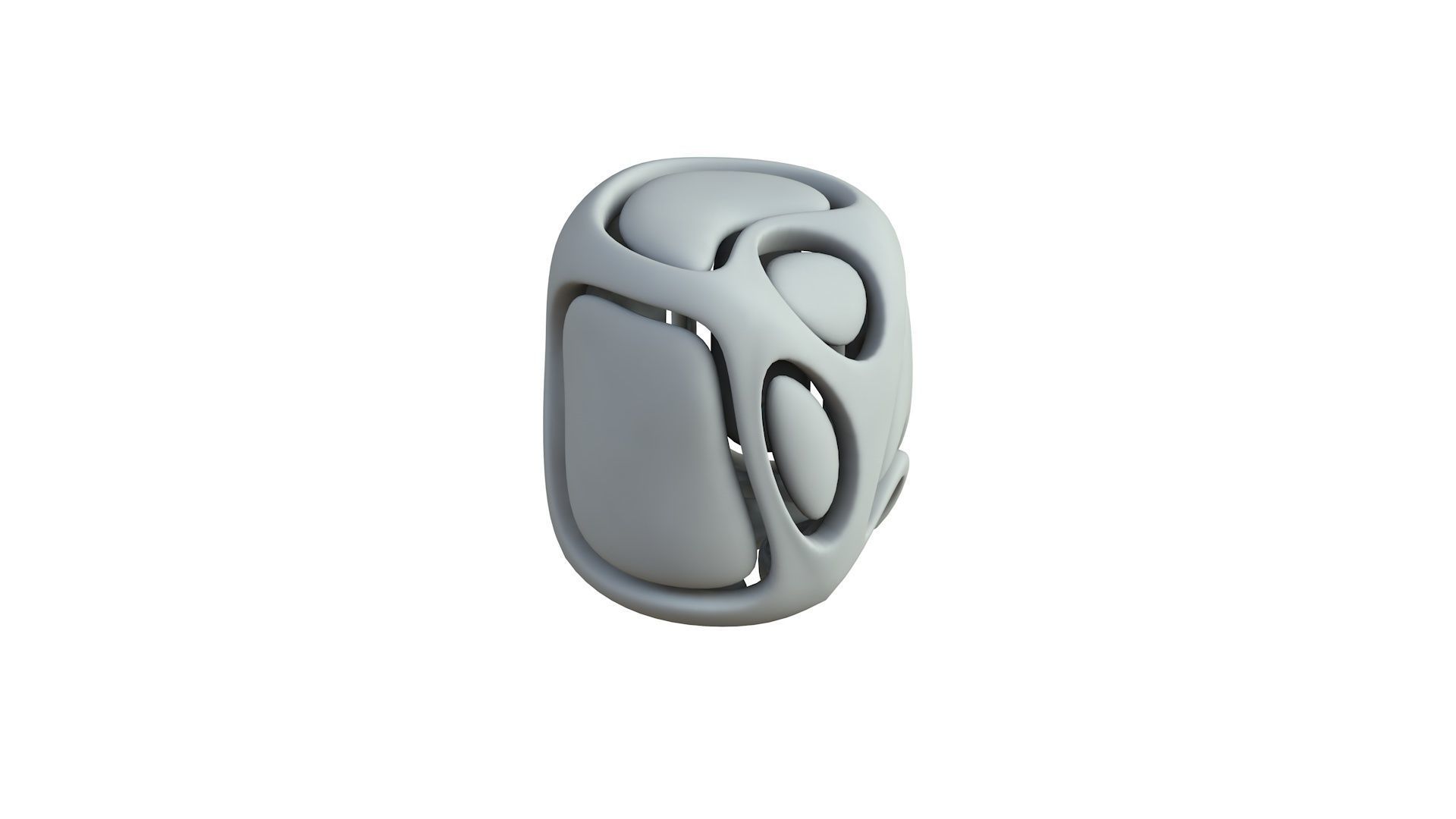 SciFi Cube Object No 67364 Low Poly Shape Low-poly 3D model_5