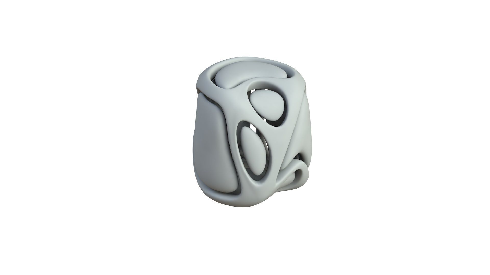 SciFi Cube Object No 67364 Low Poly Shape Low-poly 3D model_4